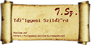 Tölgyesi Szilárd névjegykártya